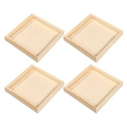 Masteelf Beige Wooden Puzzle Storage Sorting Tray Synthetic Material for Organizing Cubic Blocks